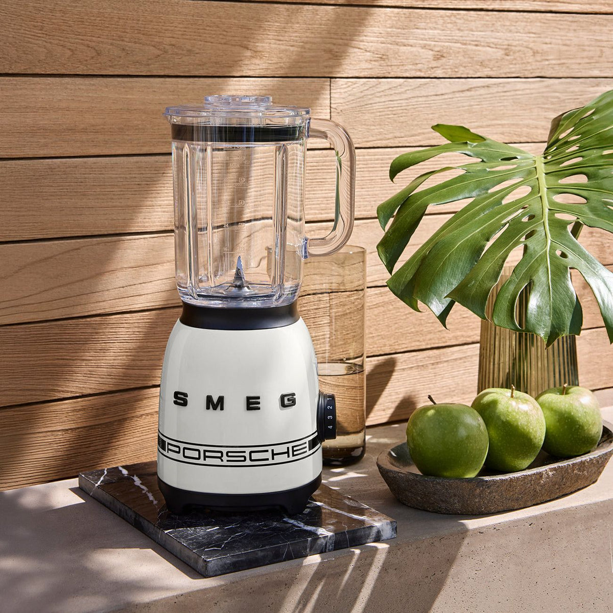 Smeg Porsche Retro Style 800W Jug Blender, 1.5L Carrara White BLF03PCWEU.