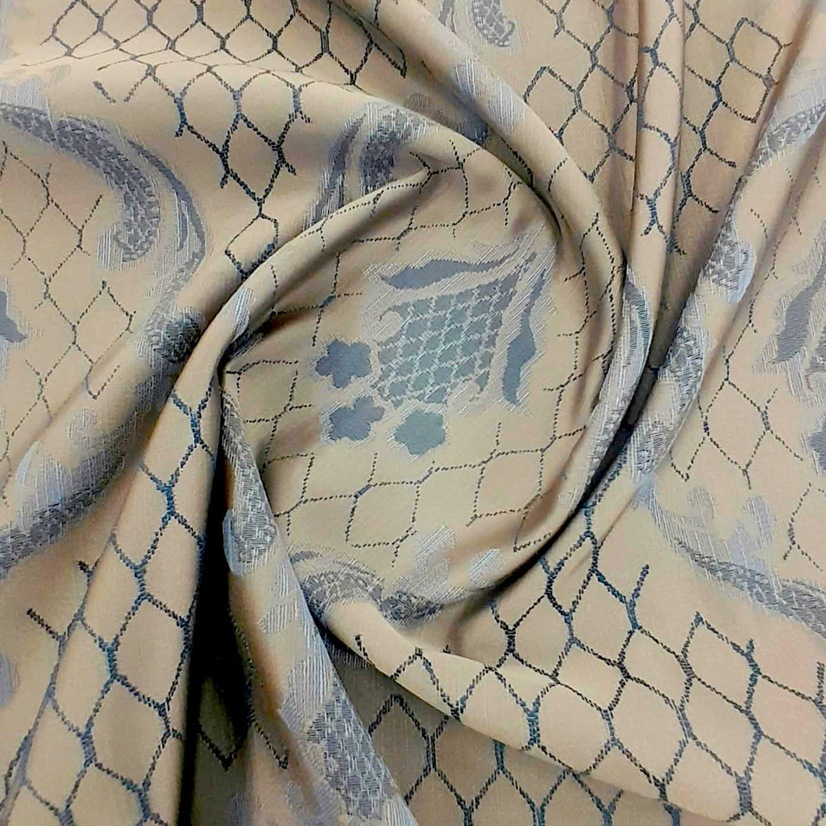 Fabric African Road Polyester Brown 300 cm.