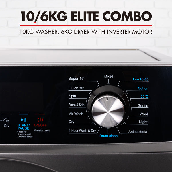 Bennett Read 10/6kg Metallic Washer And Dryer Combo JCD103 (8021951938649)