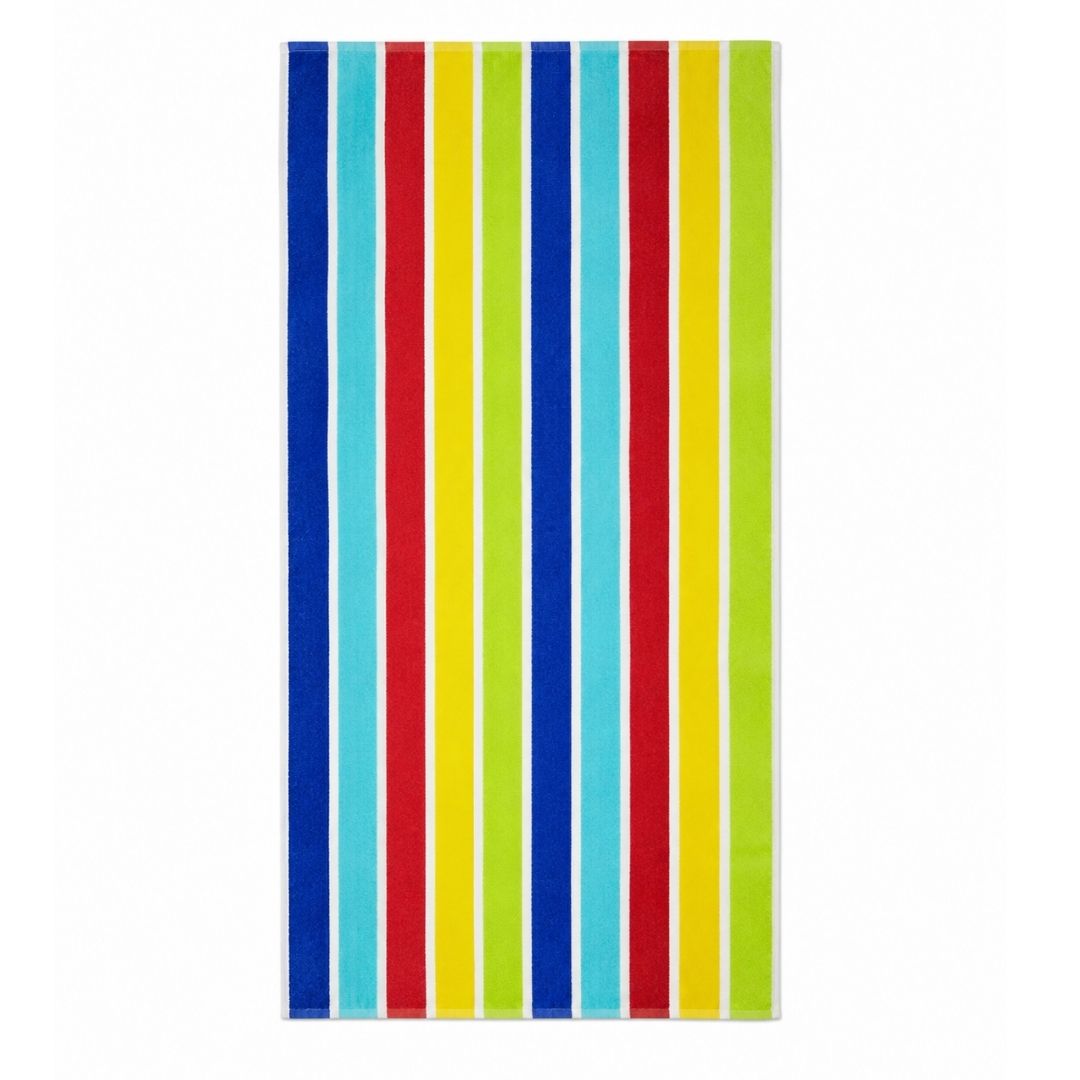Bristol Beach Towel 80x160cm Palm Candy Stripe.