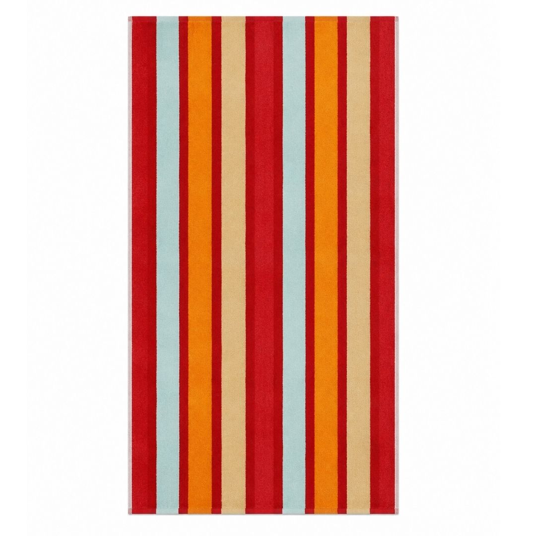 Bristol Beach Towel 80x160cm Palm Tomato Red