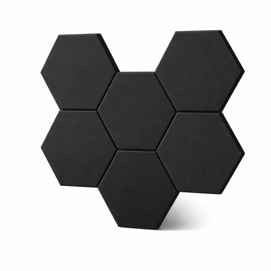 Echo-Less Self-Adhesive Hexagon Acoustic Panels 30x26 cm Pack Of 12