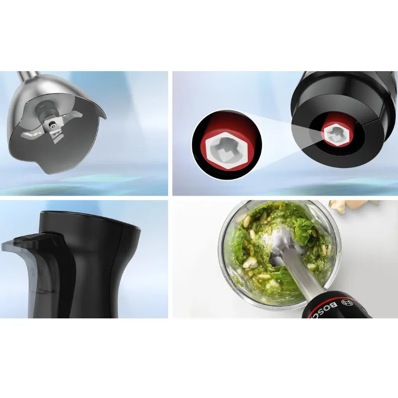 Bosch Series 4 ErgoMaster Hand Blender 1000W Piano Black MSM4B654