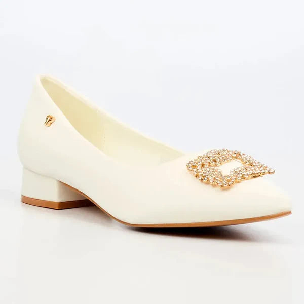 Butterfly Feet Women's Black Leonore 1 Low Court Heels-White