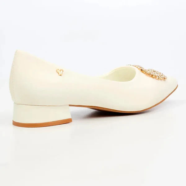 Butterfly Feet Women's Black Leonore 1 Low Court Heels-White