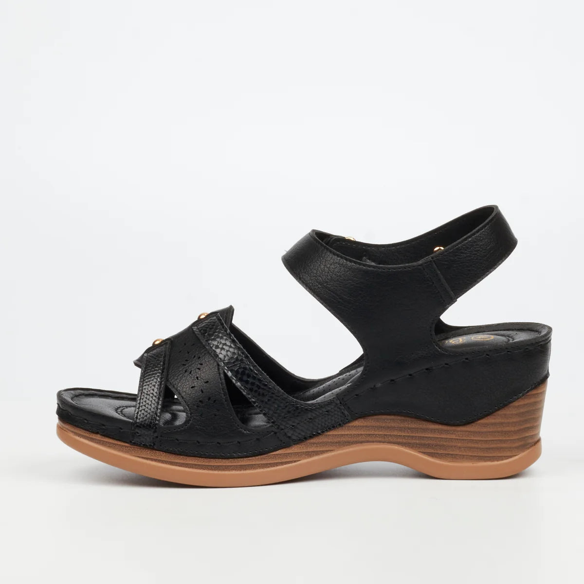 Butterfly Feet Ladies Carmine 3 Wedge-Black