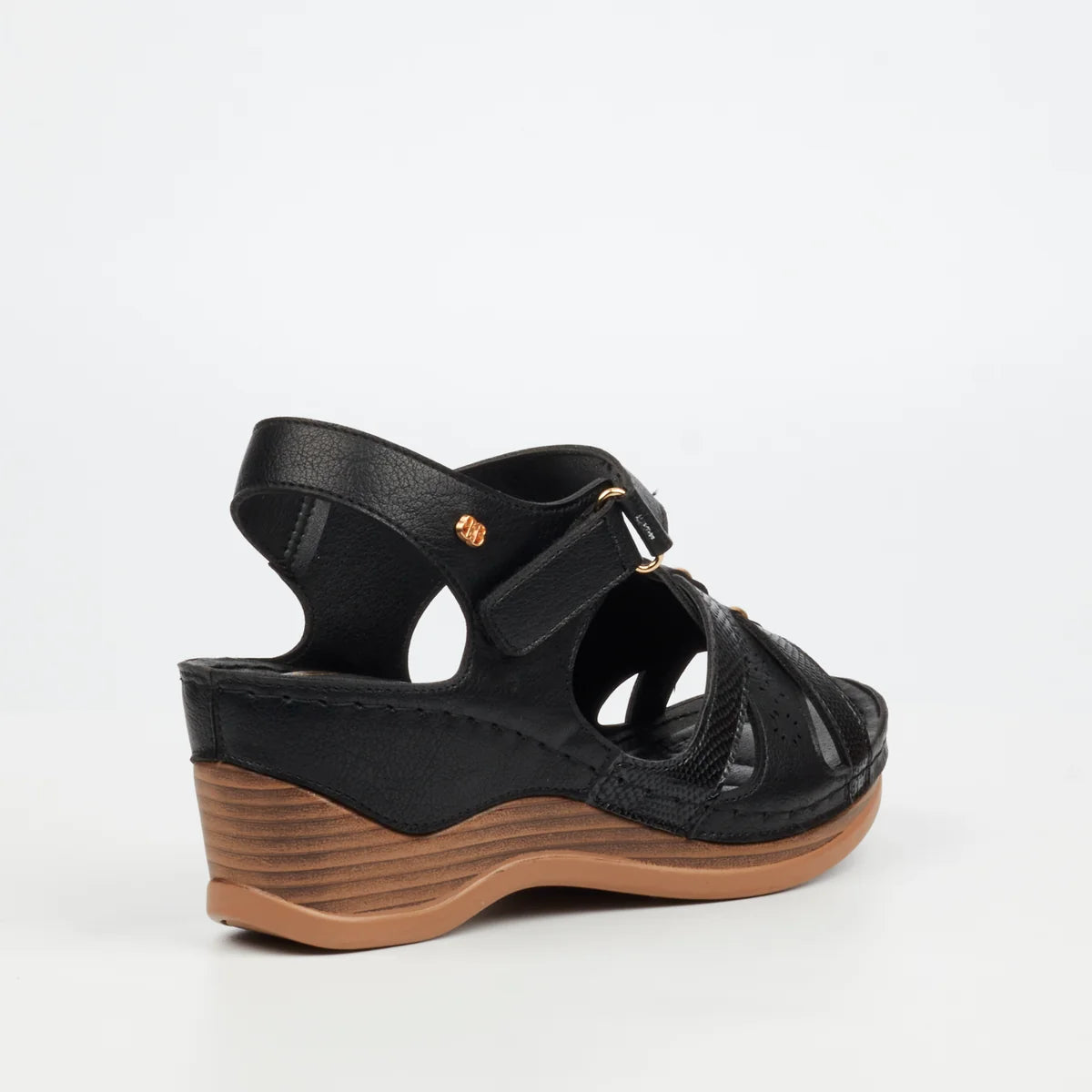 Butterfly Feet Ladies Carmine 3 Wedge-Black