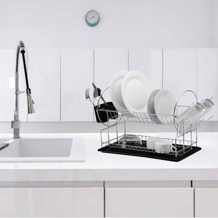 Casa Catania 201 Chrome Plated 2 Tier Dish Drainer - MHC World