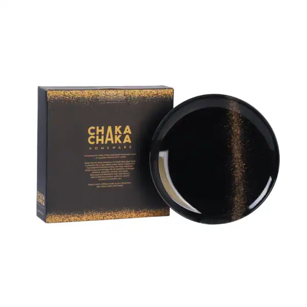 Yvonne Chaka Chaka Gold Splash Dinner Plate Set of 4, 27cm CH-0000043