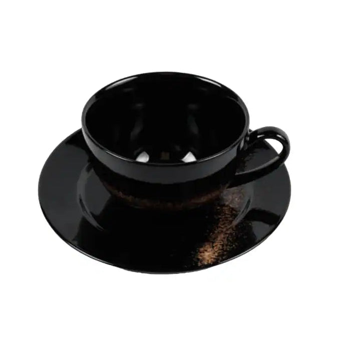 Yvonne Chaka Chaka Gold Splash Cup & Saucer Set of 4, 200ml CH-0000047