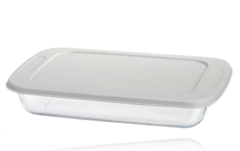 CH Rectangular Glass Casserole Grey 3L CH1125.