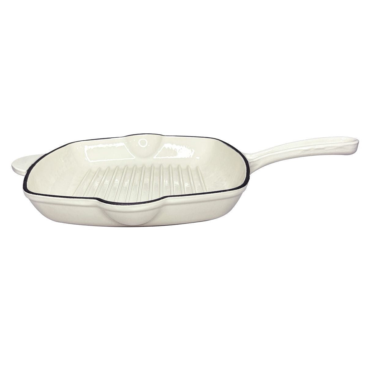 CH Cast Iron Square Frying Pan 27cm Cream CH1295