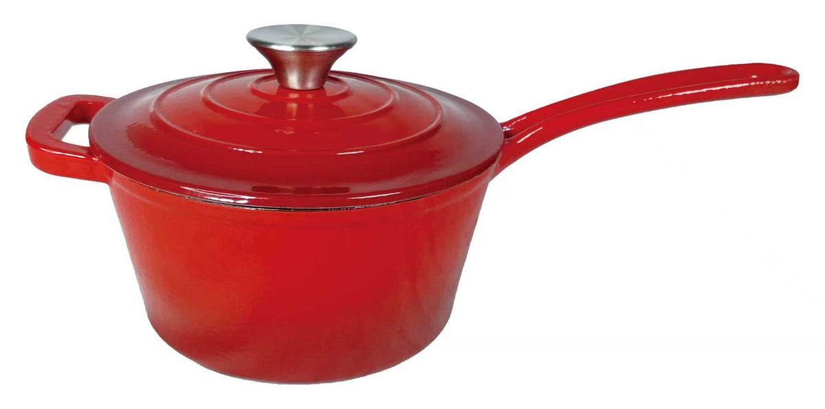 CH Cast Iron Saucepan 19cm Red CH1341.