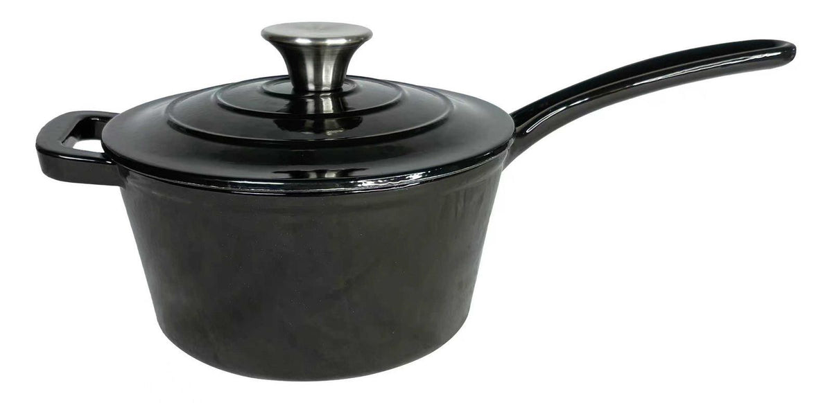 CH Cast Iron Saucepan 19cm Black CH1343.