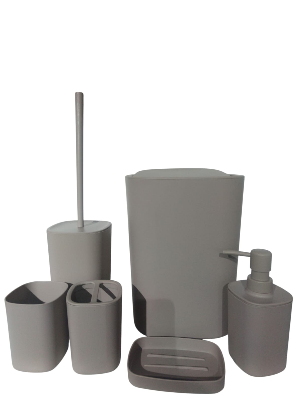 CH Plastic Bathroom Set 6 Piece Beige CH1363-N