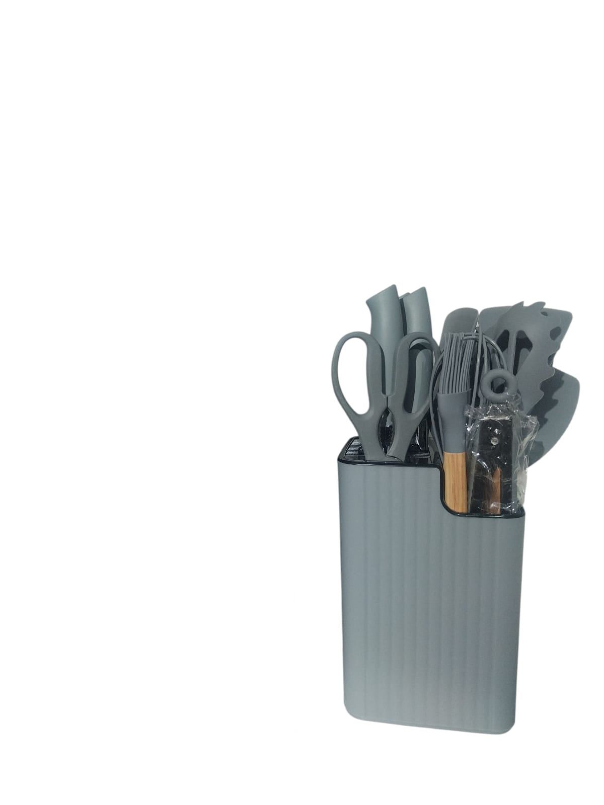CH Rotating Utensil Set 18 Piece Grey CH1395.