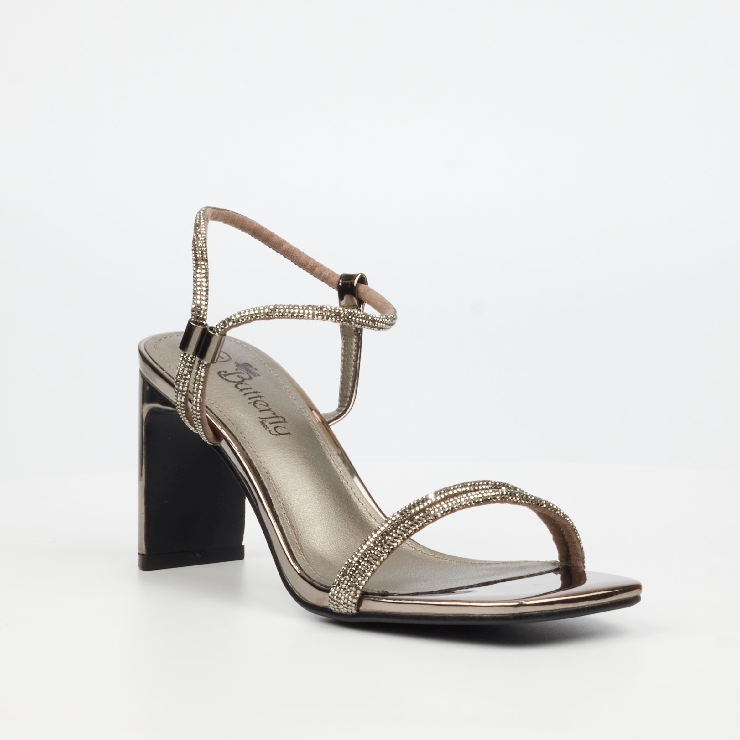 Butterfly Feet Charla 1 Faux Patent Low Heels – Pewter (7987859030105)