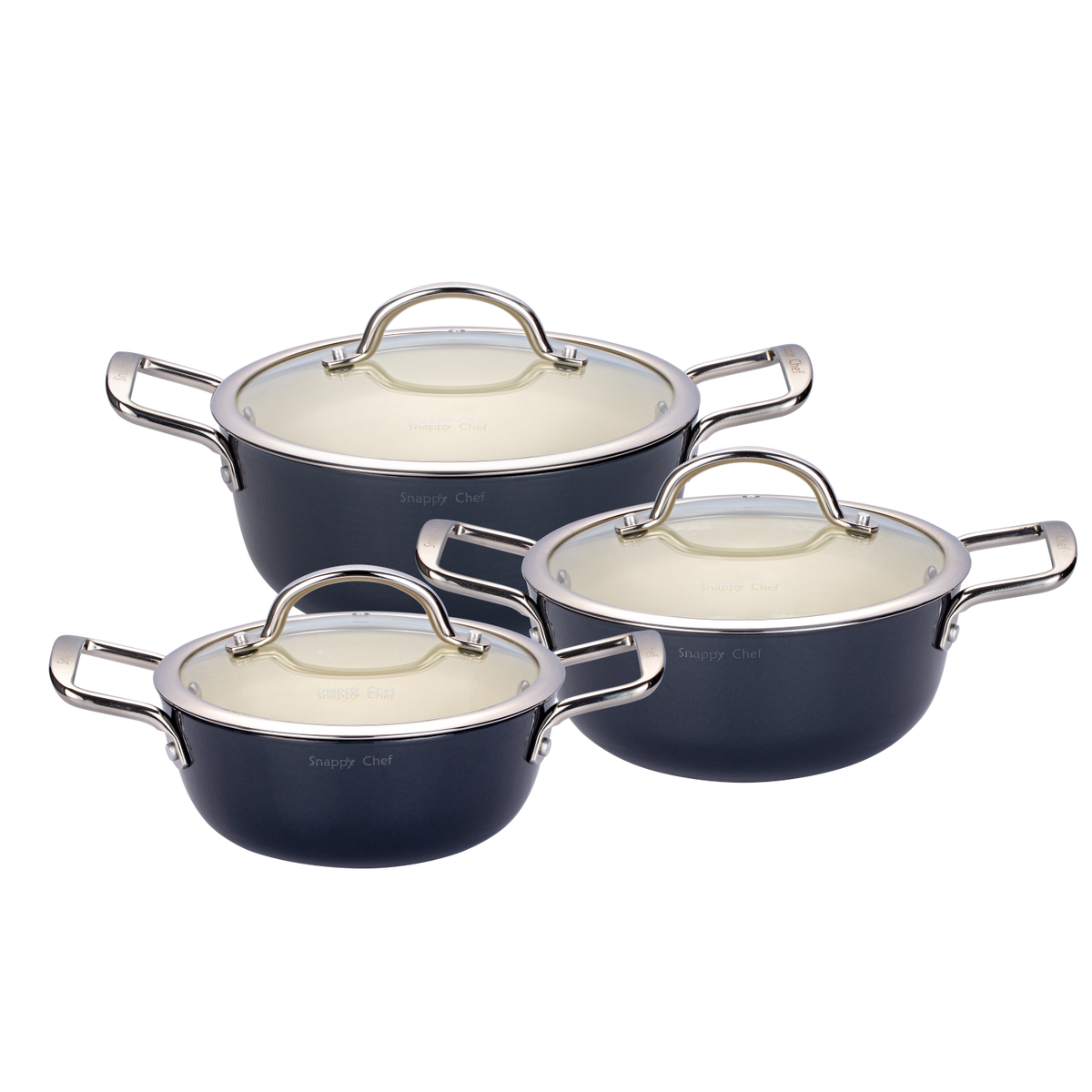 Snappy Chef Superlight Cast Iron Combo, Grey 10 Piece SCSG003