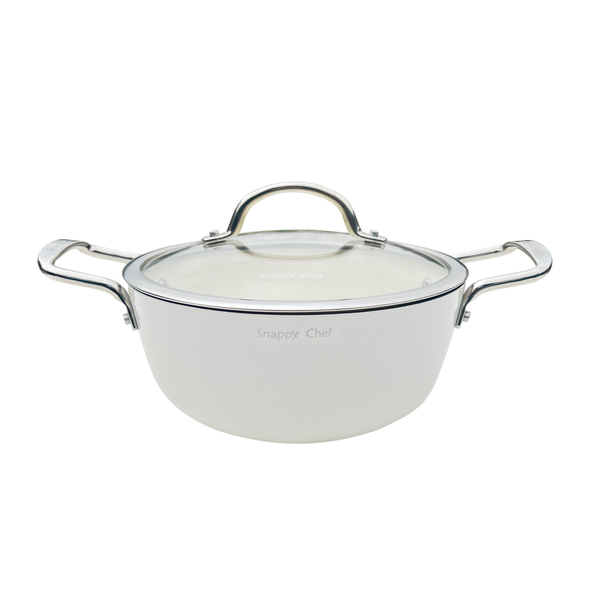 Snappy Chef 22cm Superlight Casserole, White CICW022