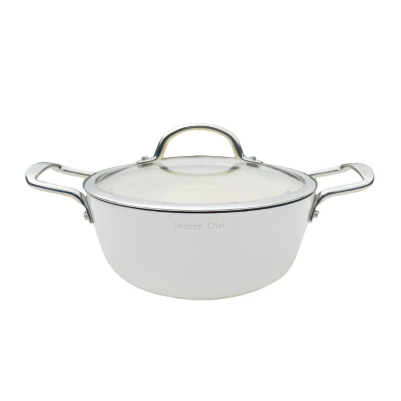 Snappy Chef 22cm Superlight Casserole, White CICW022
