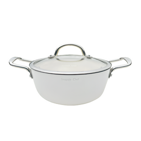 Snappy Chef 22cm Superlight Casserole, White CICW022