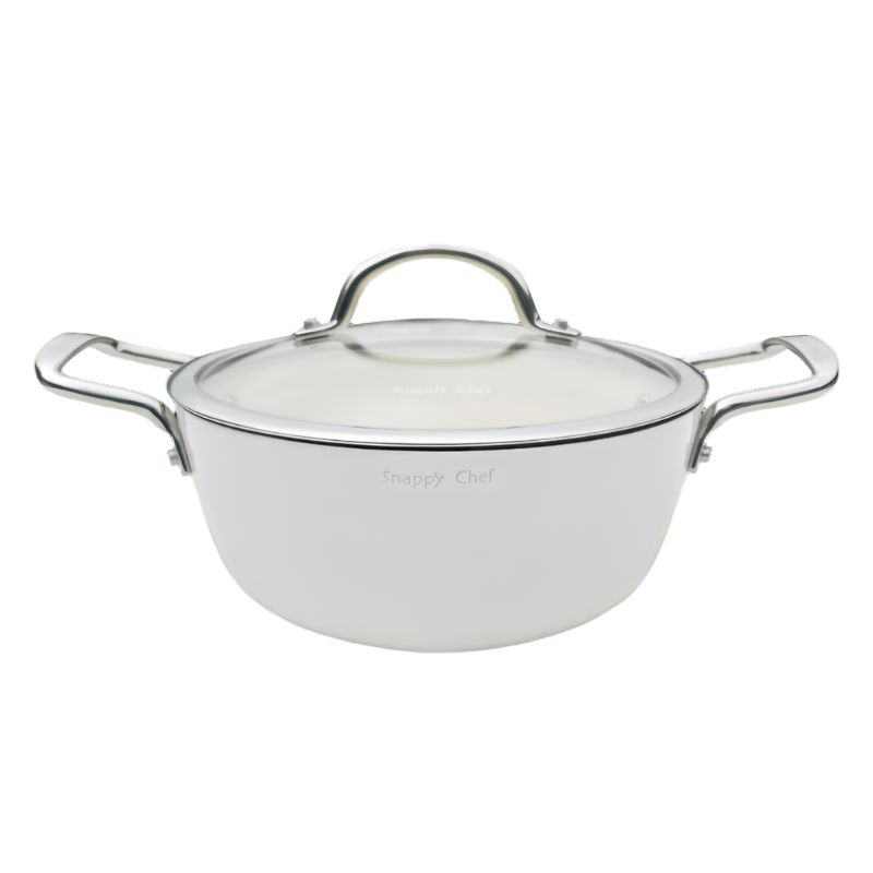 Snappy Chef 24cm Superlight Casserole, White CICW024