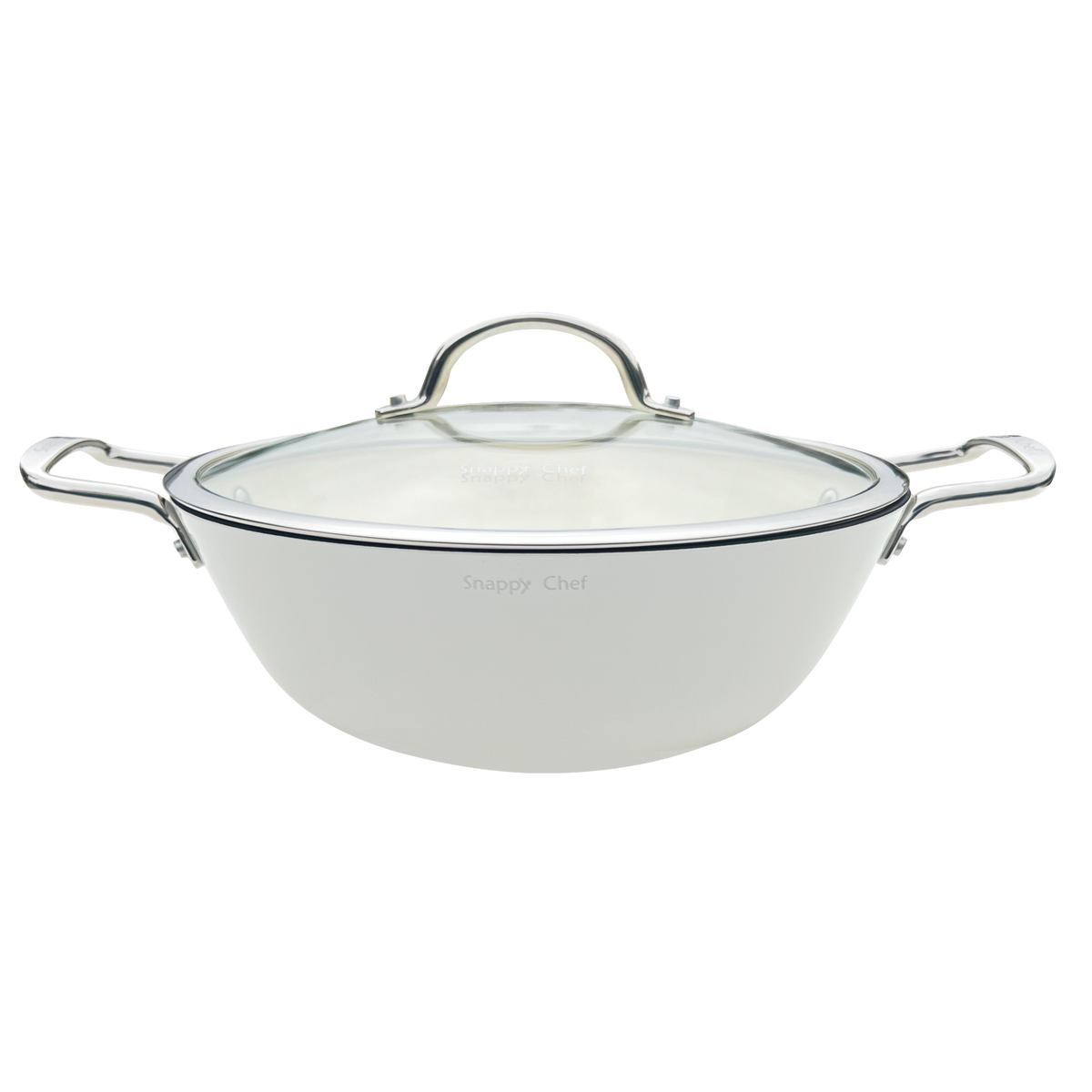 Snappy Chef 30cm Superlight Round Casserole, White CIRC031