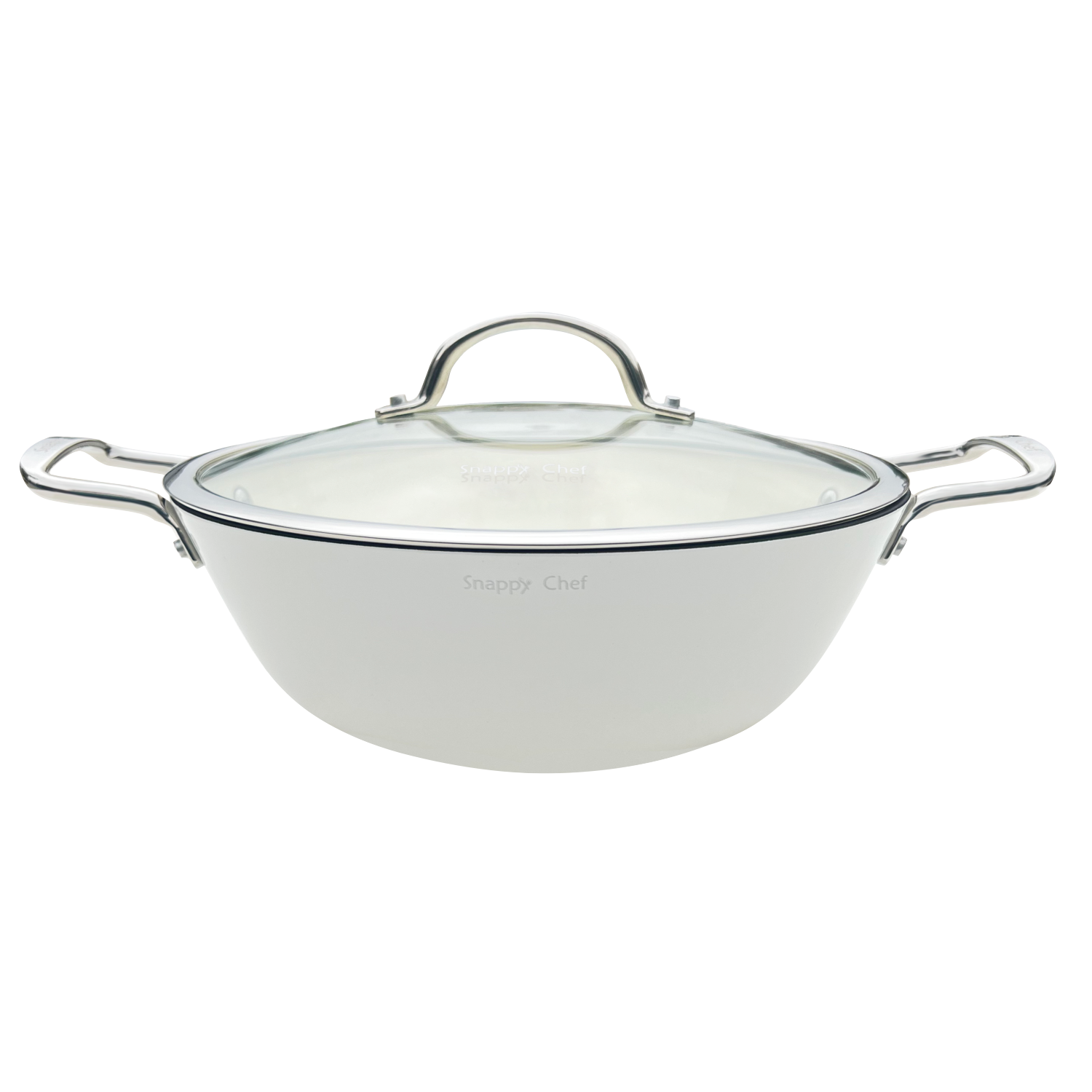 Snappy Chef 30cm Superlight Round Casserole, White CIRC031