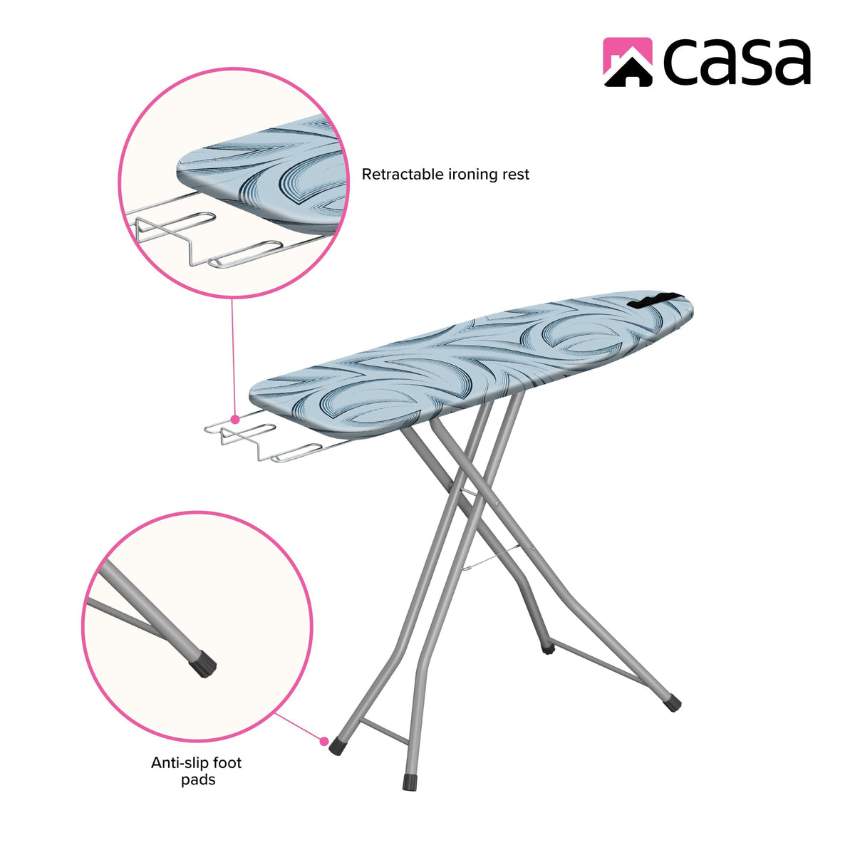 Casa 2-in-1 Multi-Function Ironing & Steamer Board 109 x 35.5cm CLIB15