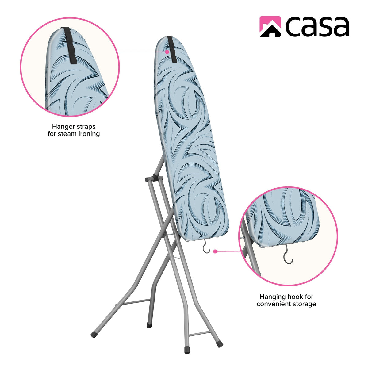 Casa 2-in-1 Multi-Function Ironing & Steamer Board 109 x 35.5cm CLIB15