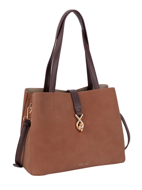 Cellini Elara Tote Bag-Brown & Tan CS1091022.