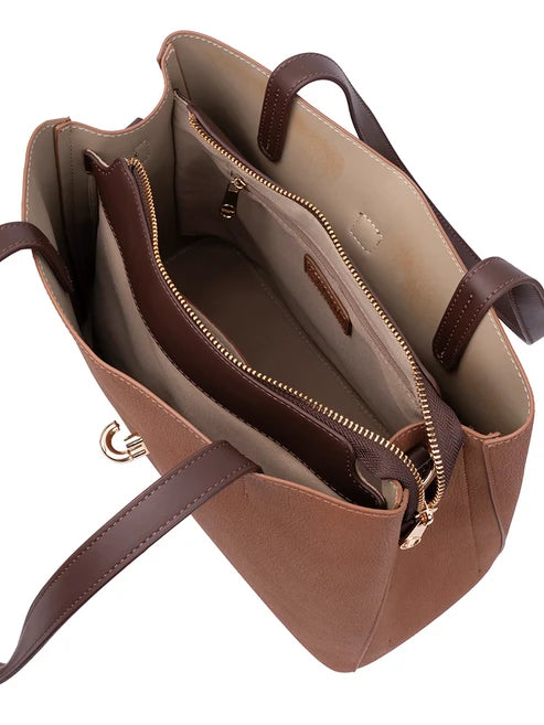 Cellini Elara Tote Bag-Brown & Tan CS1091022.