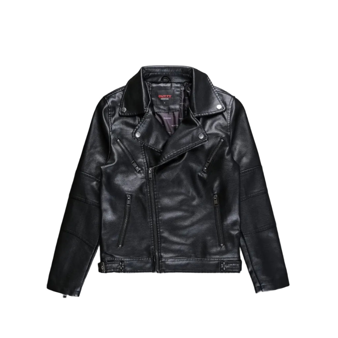 Cutty Men's Blaze Leather Jacket-Black CBLAZE