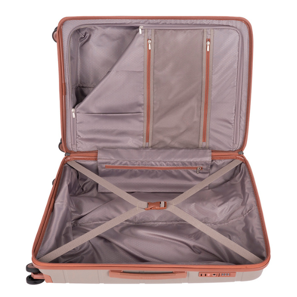 Cellini Monte Carlo Carry On 4 Wheel Trolley Case In Mink/Tan 8555122.