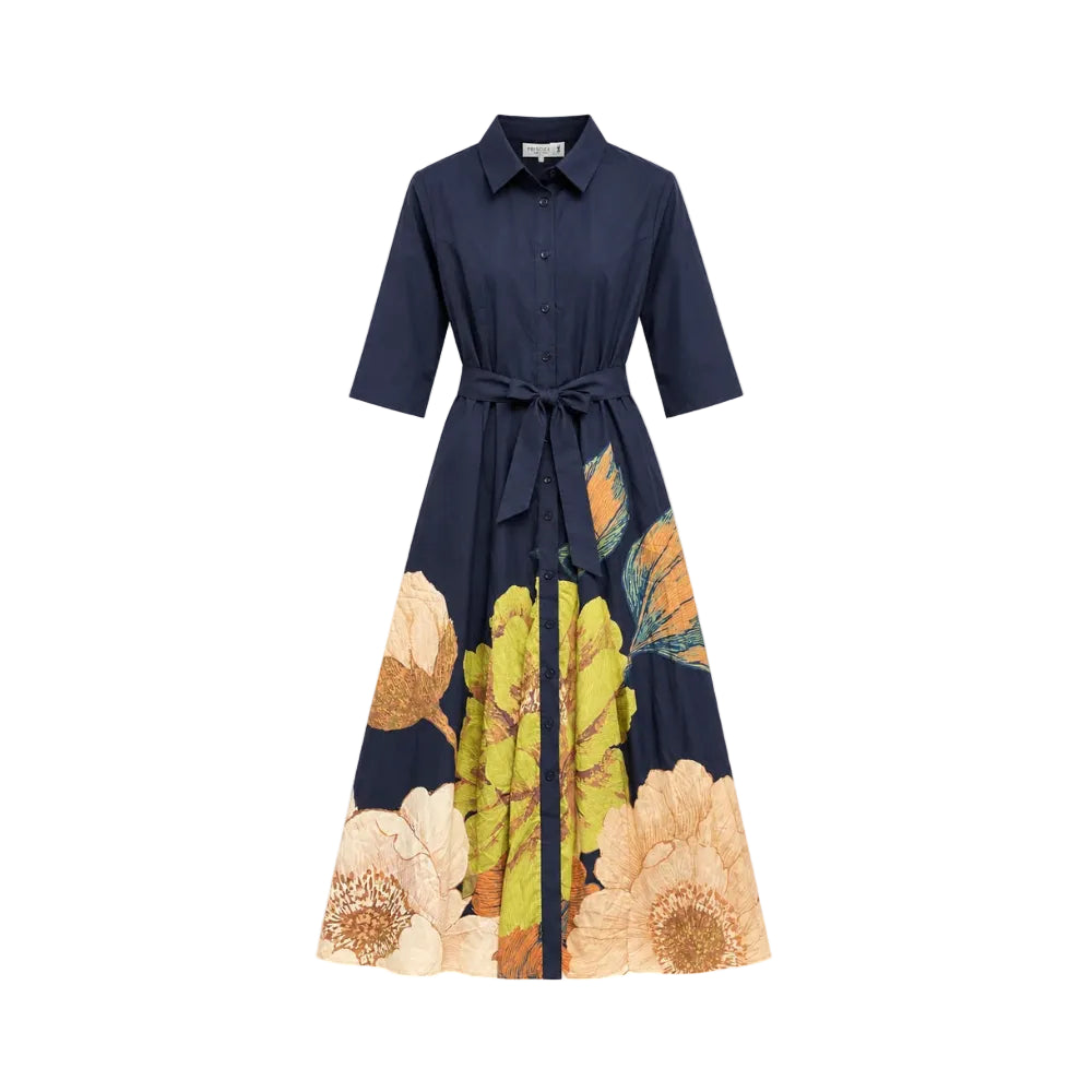 Pringle Womens Amica Dress-Navy PR112242