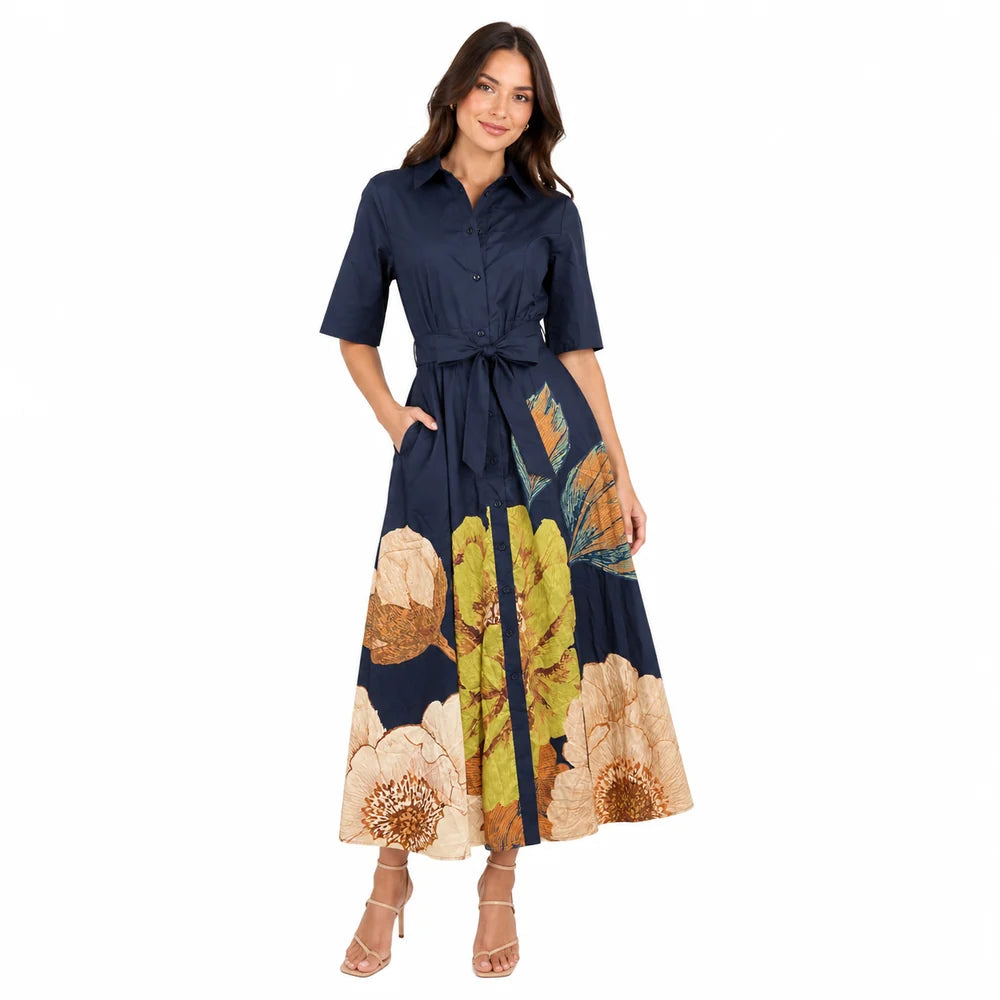 Pringle Womens Amica Dress-Navy PR112242