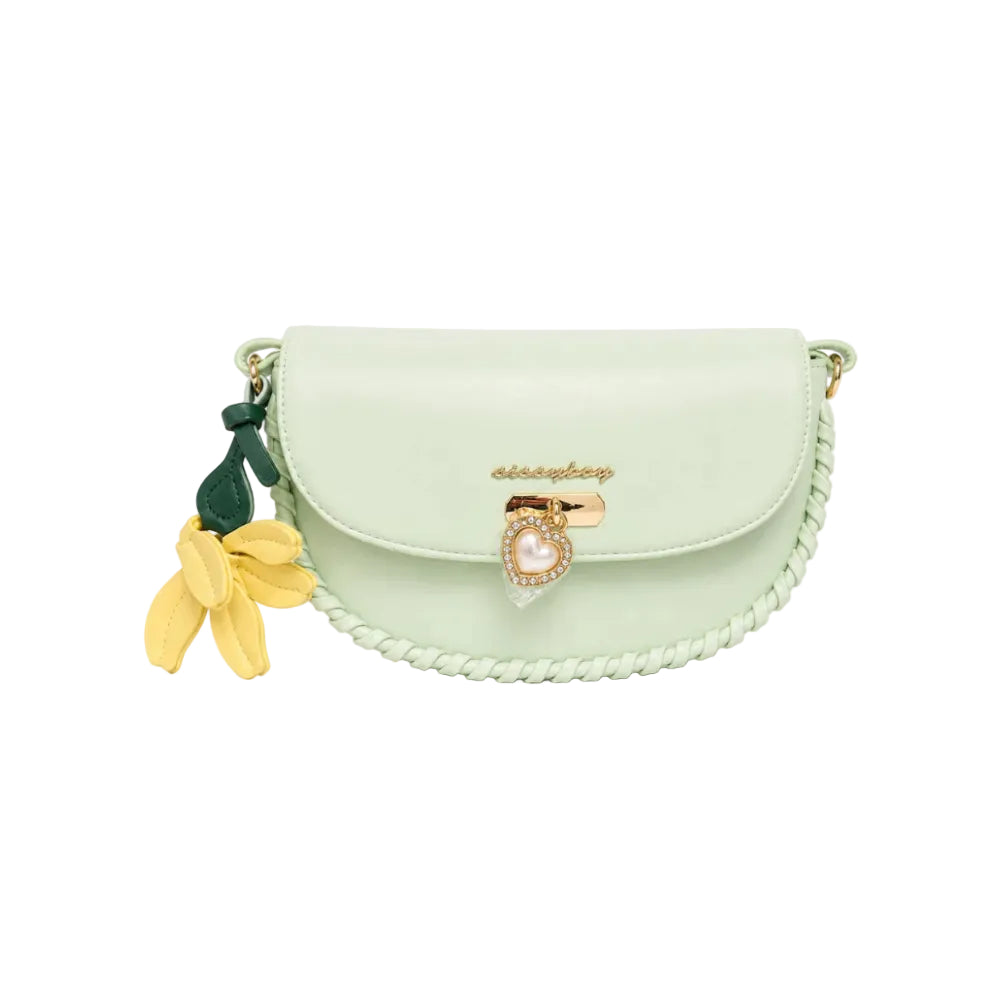 Sissy Boy Sutton Shoulder Bag with Pearl-Mint BG959