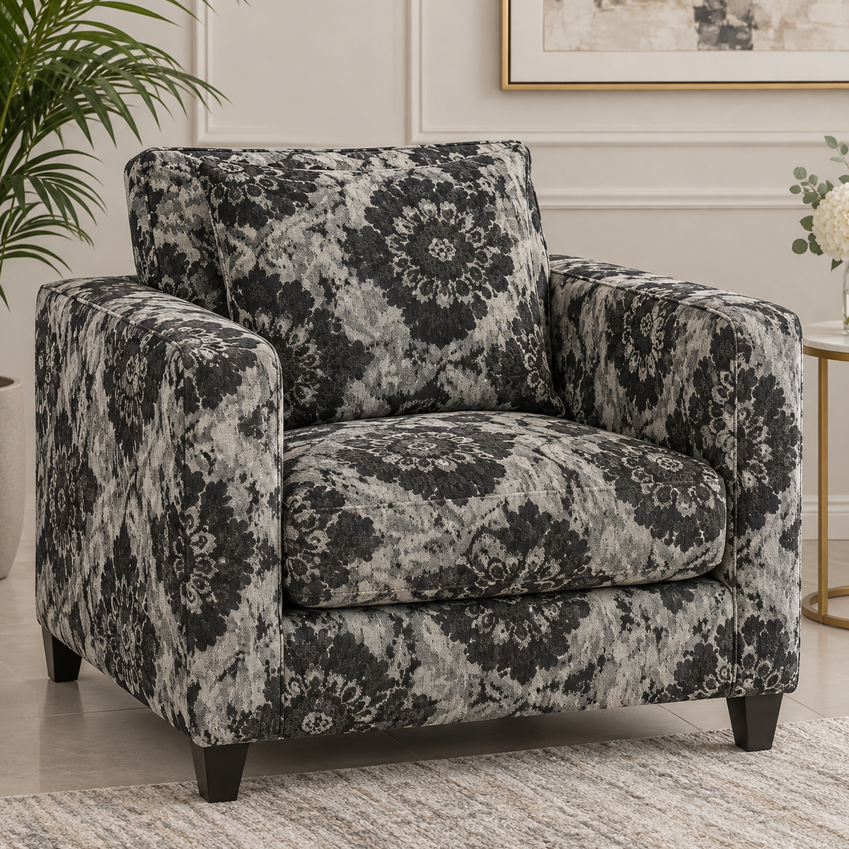Fabric Upholstery Estinti Black 140 cm.