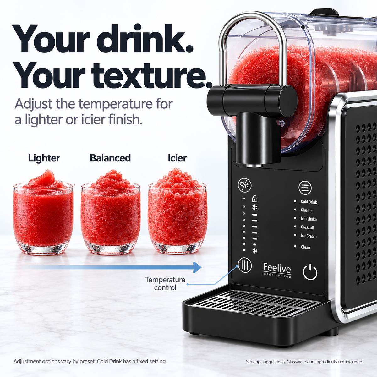 Feelive 2L Slushy Maker Machine Frozen Drinks & Milkshakes FSM18B