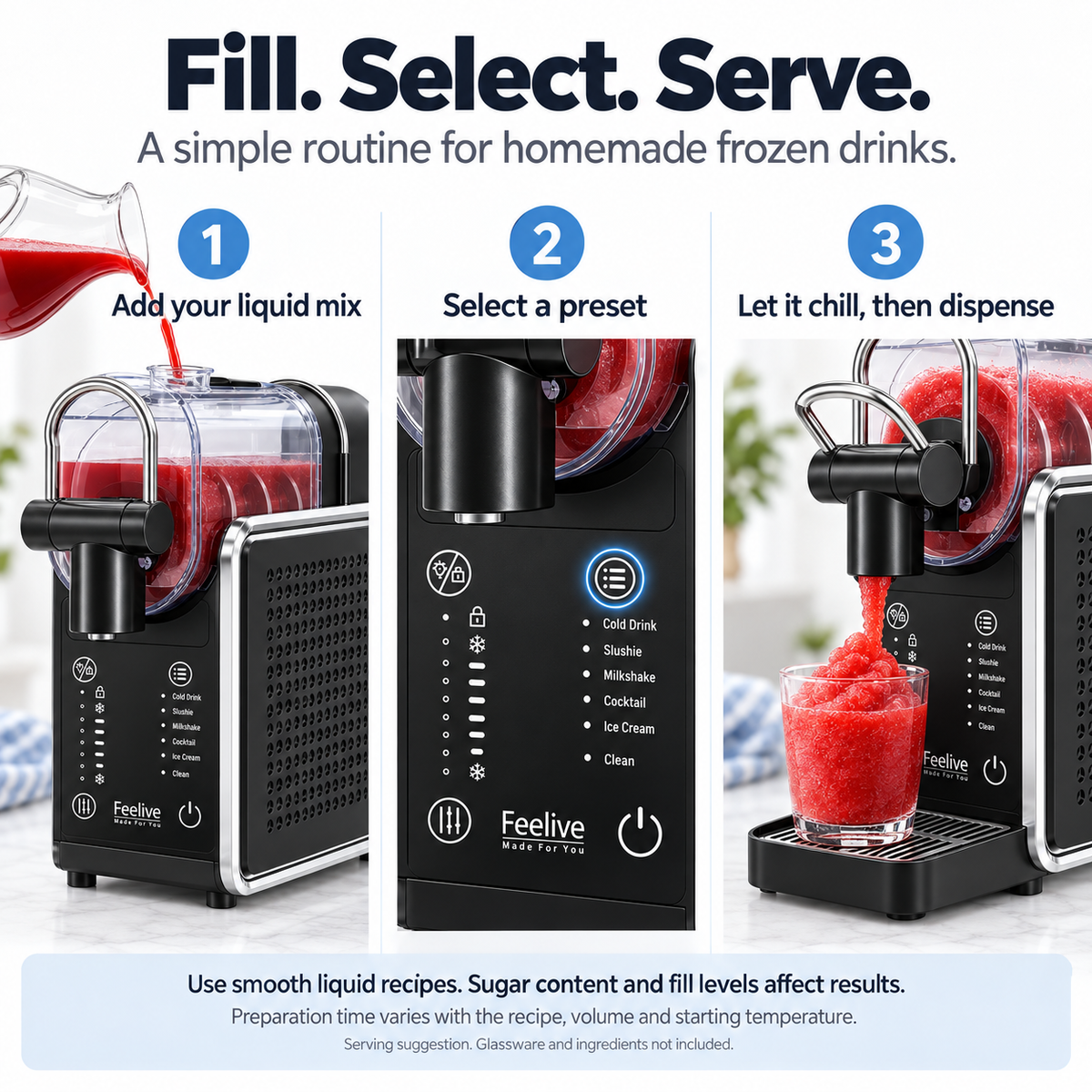 Feelive 2L Slushy Maker Machine Frozen Drinks & Milkshakes FSM18B