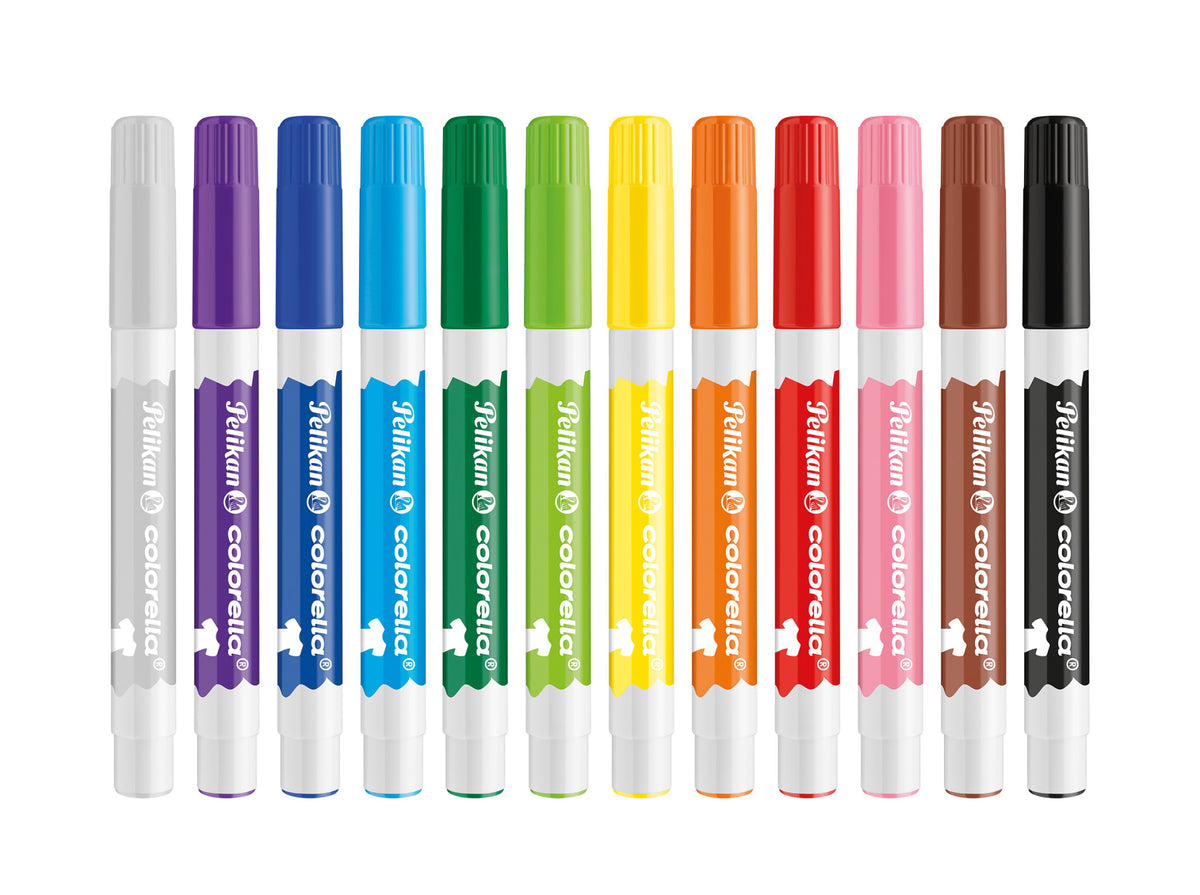 Pelikan Colorella Fabric Markers Washable 12 Colors 814584