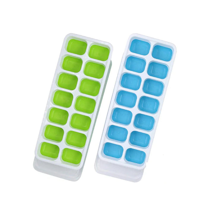 Creative Cooking Silicone Pop-Out Ice Trays With Lids, Set Of 2 CC-179.