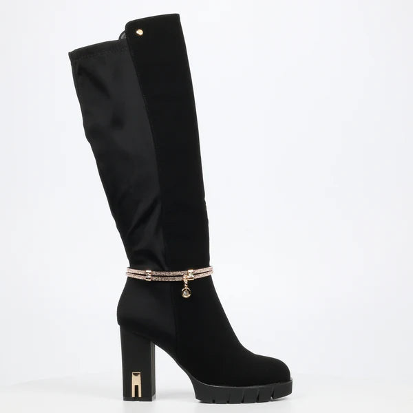 Miss Black Darling 6 High Boot - Black