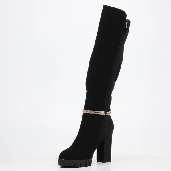 Miss Black Darling 6 High Boot - Black
