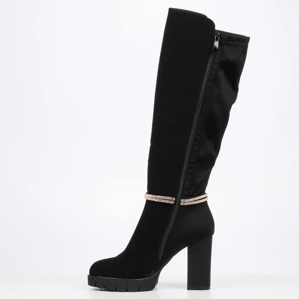 Miss Black Darling 6 High Boot - Black