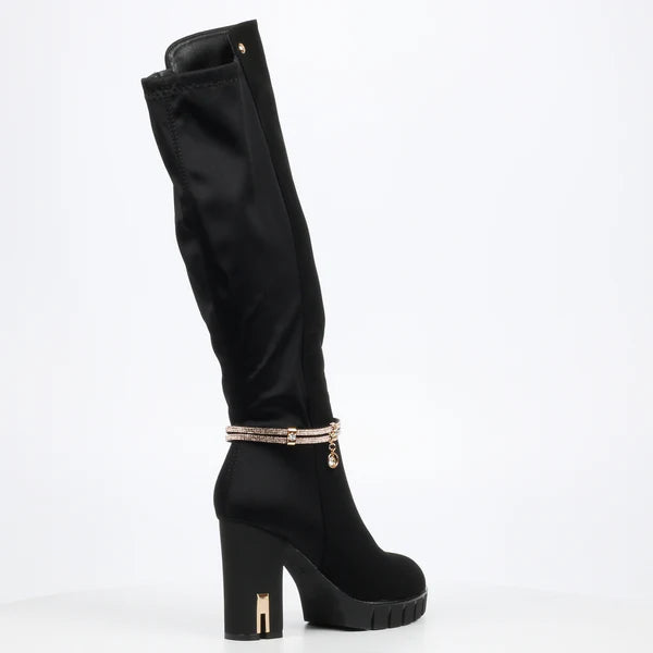 Miss Black Darling 6 High Boot - Black