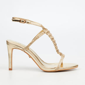 Dione 1 Faux Leather High Heels – Champagne (7995743862873)