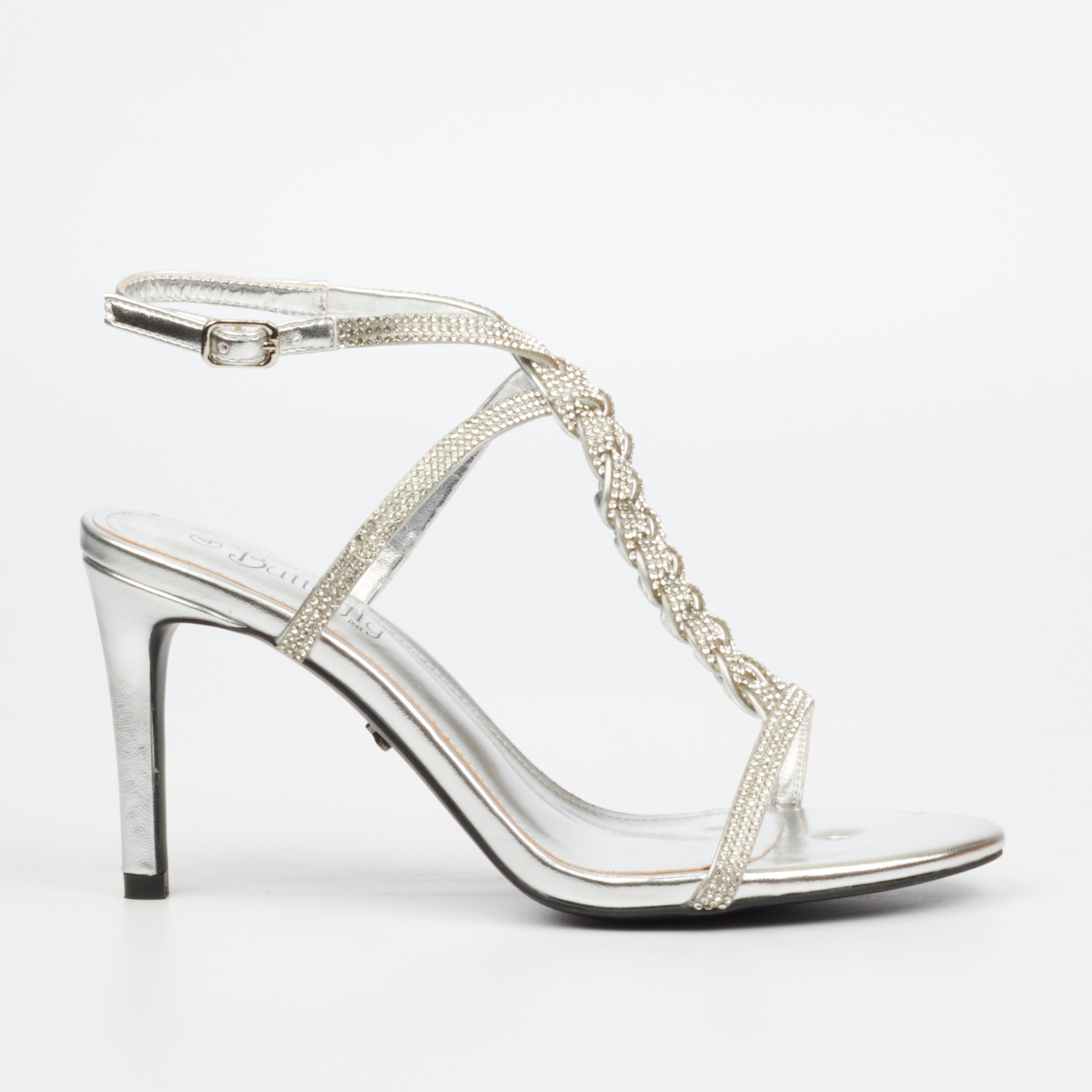 Butterfly Feet Dione 1 Faux Leather High Heels – Silver (7995744747609)