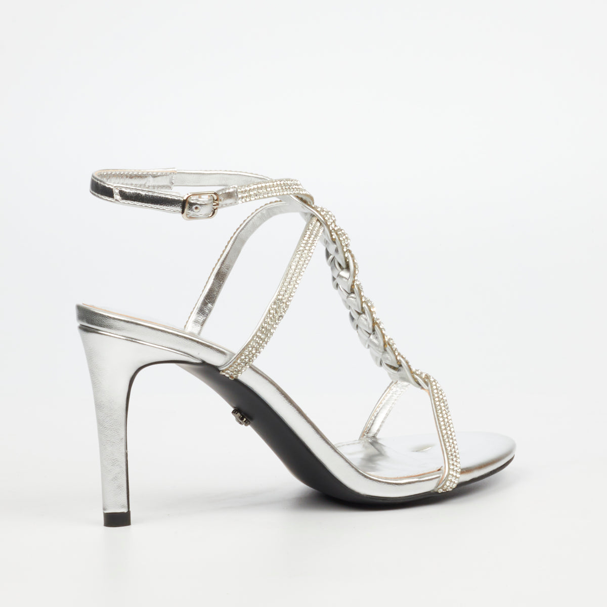 Butterfly Feet Dione 1 Faux Leather High Heels – Silver (7995744747609)