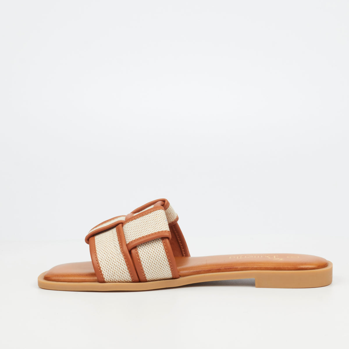 Butterfly Feet Dorey 1 Canvas / Faux Leather Flat Sandals – Tan (8024865636441)